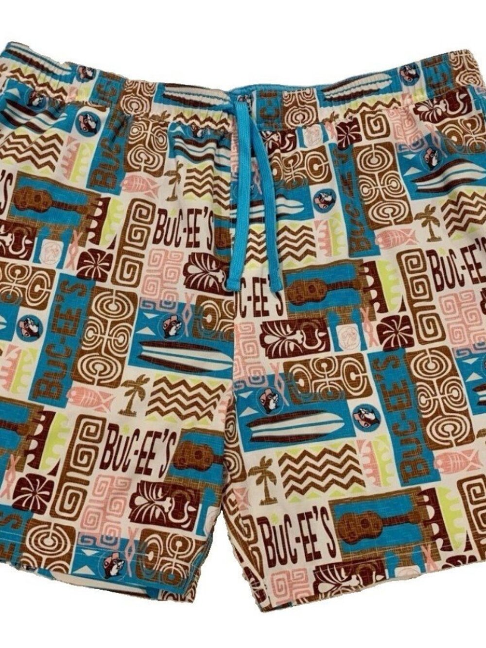 Buc-ee's Tiki Swim Trunks Shorts Men's Size 2XL Excellent!
